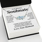 Soulmate Necklace Gift From Husband To My Badass Wife Pendant Valentines Day Anniversary Jewelry with Message Card and Gift Box. Gift for Wife. Necklace Gift Set for Wife Message Card and Necklace Gifts Box Gift Box Styles CUSTOM NAME