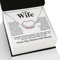 Couples Gifts Necklace To My Wife Necklace Valentine Christmas Jewelry Romantic Gifts For My Wife Pendant Jewelry with Message Card and Box Necklaces for Women Valentines Day Happy Anniversary Wedding Present CUSTOM NAME