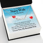 Couples Gifts, To My Navy Wife Necklace Gifts From Husband, Wedding Anniversary Jewelry For Wife From Husband, Wife Birthday From Husband, To My Soulmate Message Card and Gift Box styles On Birthday, Christmas, Anniversary  CUSTOM NAME