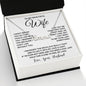 Wife Necklace Gifts From Husband, For Wife From Husband, Wife Valentine Gifts From Husband, Necklaces For Wife From Husband To My Wife Necklace Message Card and Necklace Gift Box Gift Box Styles on Birthday, Wedding, Anniversary, Valentine CUSTOM NAME