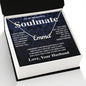 Soulmate Necklace Gift From Husband To My Badass Wife Valentines Day Anniversary Jewelry with Message Card and Gift Box. Gift for Wife. Necklace Gift Set for Wife Message Card and Necklace Gifts Box Gift Box Styles CUSTOM NAME
