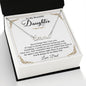 Daughter Gift From Dad, To My Daughter Necklace From Dad, Necklace Gifts For Daughter On For Daughter, Father Daughter Gifts, Necklace Custom Name Message Card and Gift Box Styles on Birthday, Christmas, Wedding, Anniversary CUSTOM NAME