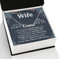 To My Wife Necklace To My Future Wife Necklace Gifts, Promise Necklace For Her, Fiance Gifts For Her, Anniversary Necklace Gifts For Soulmate From Husband With Message Card Box LED, Soulmate Necklace For Women, To My Wife Necklace CUSTOM NAME