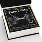 To My Future Wife Necklace My Last Everything, Promise Necklace For Her, Fiance Gifts For Her, Wedding Valentine Gifts For Future Wife With Message Card Box LED, Soulmate Necklace For Women, To My Wife Necklace CUSTOM NAME