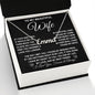 To My Beautiful Wife Necklace Gift for Her, Soulmate for Wife Birthday Gifts from Husband, Valentine Jewelry for Women, Soulmate Gifts, Message Card and Necklace Gifts Box Gift Box Styles on Birthday, Wedding, Anniversary, Valentine CUSTOM NAME