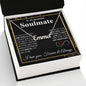 To My Beautiful Soulmate Necklace My Last Everything, Promise Necklace For Her, Fiance Gifts For Her, Wedding Valentine Gifts For Future Wife With Message Card Box LED, Soulmate Necklace For Women, To My Wife Necklace CUSTOM NAME