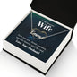 Wife Necklace Gifts From Husband, Wedding Anniversary For Wife From Husband, Wife Birthday From Husband, Necklaces For Wife From Husband, Love Knot Meaningful Necklace Message Card and Gift Box Styles on Birthday, Christmas, Anniversary  CUSTOM NAME