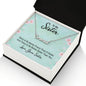 Couples Gifts, To My Sister Necklace Gifts From Husband, Wedding Anniversary Jewelry For Wife From Husband, Wife Birthday From Husband, To My Soulmate Message Card and Gift Box styles On Birthday, Christmas, Anniversary  CUSTOM NAME