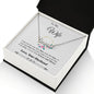 Couples Gifts, To My Dear Wife Necklace Gifts From Husband, Wedding Anniversary Jewelry For Wife From Husband, Necklace Customer Name Message Card and Gift Box styles On Birthday, Christmas, Anniversary CUSTOM NAME