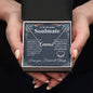 Beautiful Soulmate Necklace My Last Everything, Promise Necklace For Her, Fiance Gift For Her, Wedding Gifts For Future Wife With Message Card Box LED, Soulmate Necklace For Women, To My Wife Necklace CUSTOM NAME