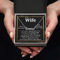 To My Wife Necklace To My Future Wife Necklace Gifts, Promise Necklace For Her, Fiance Gifts For Her, Wedding Necklace Gifts For Soulmate From Husband With Message Card Box LED, Soulmate Necklace For Women, To My Wife Necklace CUSTOM NAME