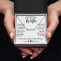To My Beautiful Wife Necklace Gift, Soulmate for Wife Birthday Gifts from Husband, Anniversary for Women, Soulmate Gifts, Message Card and Necklace Gifts Box Gift Box Styles on Birthday, Wedding, Anniversary, Valentine CUSTOM NAME