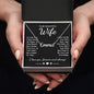 To My Beautiful Wife Necklace Gifts, Soulmate for Wife Birthday Gifts from Husband, Valentine for Women, Soulmate Gifts, Message Card and Necklace Gifts Box Gift Box Styles on Birthday, Wedding, Anniversary, Valentine CUSTOM NAME