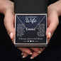 To My Beautiful Wife Necklace Gift, Soulmate for Wife Birthday Gifts from Husband, Wedding for Women, Soulmate Gifts, Message Card and Necklace Gifts Box Gift Box Styles on Birthday, Wedding, Anniversary, Valentine CUSTOM NAME