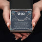 To My Wife Necklace To My Future Wife Necklace Gifts, Promise Necklace For Her, Fiance Gifts For Her, Anniversary Necklace Gifts For Soulmate From Husband With Message Card Box LED, Soulmate Necklace For Women, To My Wife Necklace CUSTOM NAME