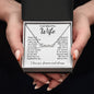 To My Beautiful Wife Necklace Gift for Her, Soulmate for Wife Birthday Gifts from Husband, Anniversary for Women, Soulmate Gifts, Message Card and Necklace Gifts Box Gift Box Styles on Birthday, Wedding, Anniversary, Valentine CUSTOM NAME