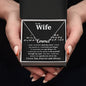 To My Wife Necklace To My Future Wife Necklace Gifts, Promise Necklace For Her, Fiance Gifts For Her, Valentine Gifts For Soulmate From Husband With Message Card Box LED, Soulmate Necklace For Women, To My Wife Necklace CUSTOM NAME
