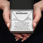To My Soulmate Necklace To My Future Wife Gifts, Promise Necklace For Her, Fiance Gifts For Her, Valentine Gifts For Soulmate From Husband With Message Card Box LED, Soulmate Necklace For Women, To My Wife Necklace CUSTOM NAME