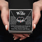Couples Gifts Necklace To My Wife Necklace Birthday Christmas Jewelry Romantic Gifts For My Wife Pendant Jewelry with Message Card and Box Necklaces for Women Valentines Day Happy Anniversary Wedding Present CUSTOM NAME