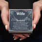 To My Wife Necklace To My Future Wife Necklace Gifts, Promise Necklace For Her, Fiance Gifts For Her, Anniversary Necklace Gifts For Soulmate From Husband With Message Card Box LED, Soulmate Necklace For Women, To My Wife Necklace CUSTOM NAME