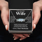 Wife Necklace Gift From Husband To My Badass Wife Pendant Valentines Day Anniversary Jewelry with Message Card and Gift Box. Gift for Wife. Necklace Gift Set for Wife CUSTOM NAME