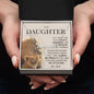 Necklace Gift, Daughter Gifts From Dad, Father Daughter Necklace, To My Daughter Lion Dad And Daughter Necklace Custom Name Message Card and Gift Box Styles on Birthday, Christmas, Valentine CUSTOM NAME