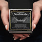 Gifts For Soulmate Birthday Gifts From Husband Necklace Valentines Days, Necklace for Future Soulmate, Valentine Wedding Jewelry for Wife Necklace Gifts from Husband - Soulmate Gift Necklace with Message Card and Gift Box CUSTOM NAME