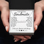 To My Beautiful Soulmate Necklace Gift, Soulmate for Wife Birthday Gifts from Husband, Anniversary for Women, Soulmate Gifts, Message Card and Necklace Gifts Box Gift Box Styles on Birthday, Wedding, Anniversary, Valentine CUSTOM NAME