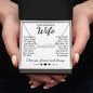 To My Beautiful Wife Necklace Gift, Soulmate for Wife Birthday Gifts from Husband, Anniversary for Women, Soulmate Gifts, Message Card and Necklace Gifts Box Gift Box Styles on Birthday, Wedding, Anniversary, Valentine CUSTOM NAME