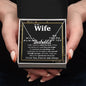 To My Wife Necklace To My Future Wife Necklace Gifts, Promise Necklace For Her, Fiance Gifts For Her, Wedding Necklace Gifts For Soulmate From Husband With Message Card Box LED, Soulmate Necklace For Women, To My Wife Necklace CUSTOM NAME