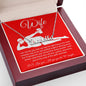 To My Wife Necklace For Women, Funny Gifts For Girlfriend,Valentine Presents For Girlfriend, Best Birthday Meaningful Gift Ideas For Wife, Women Romantic Jewelry For Her Anniversary Message Card and Gift Box Styles  CUSTOM NAME