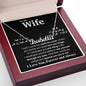 To My Wife Necklace To My Future Wife Necklace Gifts, Promise Necklace For Her, Fiance Gifts For Her, Valentine Gifts For Soulmate From Husband With Message Card Box LED, Soulmate Necklace For Women, To My Wife Necklace CUSTOM NAME