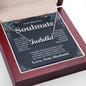 Soulmate Necklace Gift From Husband To My Badass Wife Valentines Days Anniversary Jewelry with Message Card and Gift Box. Gift for Wife. Necklace Gift Set for Wife Message Card and Necklace Gifts Box Gift Box Styles CUSTOM NAME