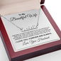 To My Beautiful Wife Necklace From Husband Pendant Jewelry with Message Card and Box Necklaces for Women Valentines Day Happy Wedding Present for Birthday Merry Christmas for Wife CUSTOM NAME
