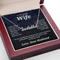 Valentine Gifts for Wife Necklace from Husband- Gifts for Wife from Husband, Wedding Gifts for Her Gifts Soulmate Message Card and Necklace Gift Box Gift Box Styles on Birthday, Wedding, Anniversary, Valentine CUSTOM NAME