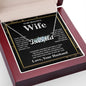 Wife Necklace Gift From Husband To My Badass Wife Valentines Days Anniversary Jewelry with Message Card and Gift Box. Gift for Wife. Necklace Gift Set for Wife Message Card and Necklace CUSTOM NAME