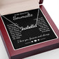 To My Beautiful Soulmate Necklace Gifts, Soulmate for Wife Birthday Gifts from Husband, Valentine for Women, Soulmate Gifts, Message Card and Necklace Gifts Box Gift Box Styles on Birthday, Wedding, Anniversary, Valentine CUSTOM NAME