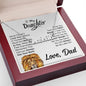 Necklace Gift, Daughter Gifts From Lion Dad, Father Daughter Necklace Gifts, To My Daughter Lion Dad And Daughter Necklace Custom Name Message Card and Gift Box Styles on Birthday, Christmas, Valentine CUSTOM NAME