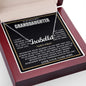 Personalized To My Beautiful Granddaughter Name Necklace - Granddaughter Gifts From Grandpa Grandma, Granddaughter birthday card Gifts To My Granddaughter Graduation Pendant Jewelry with Message Card and Gift Box CUSTOM NAME