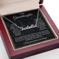 To My Granddaughter Necklace, Granddaughter Gifts From Grandma Grandmother Or Grandpa Grandfather, Necklace Custom Name Message Card and Gift Box Styles on Birthday, Christmas, Wedding, Anniversary CUSTOM NAME