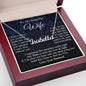Wife Necklace Gift From Husband, Anniversary Romantic Gifts for Wife from Husband, Wife Valentine Gifts Message Card and Necklace Gifts Box Gift Box Styles on Birthday, Wedding, Anniversary, Valentine CUSTOM NAME