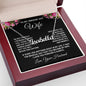 Wife Necklace Gifts from Husband, Wedding Gifts for Wife from Husband, Wife Birthday Gifts from Husband, To My Wife Necklace Message Card and Necklace Gifts Box Gift Box Styles on Birthday, Wedding, Anniversary, Valentine CUSTOM NAME
