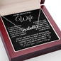 To My Beautiful Wife Necklace Gift for Her, Soulmate for Wife Birthday Gifts from Husband, Valentine Jewelry for Women, Soulmate Gifts, Message Card and Necklace Gifts Box Gift Box Styles on Birthday, Wedding, Anniversary, Valentine CUSTOM NAME