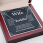Wife Necklace Gift From Husband To My Badass Wife Valentines Days Anniversary Jewelry with Message Card and Gift Box. Gift for Wife. Necklace Gift Set for Wife Message Card and Necklace Gifts Box Gift Box Styles CUSTOM NAME