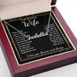 To My Beautiful Wife Necklace Gift for Her, Soulmate for Wife Valentine Gifts from Husband, Wedding for Women, Soulmate Gifts, Message Card and Necklace Gifts Box Gift Box Styles on Birthday, Wedding, Anniversary, Valentine CUSTOM NAME