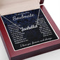 To My Beautiful Soulmate Necklace Gift for Her, Soulmate for Wife Birthday Gifts from Husband, Wedding for Women, Soulmate Gifts, Message Card and Necklace Gifts Box Gift Box Styles on Birthday, Wedding, Anniversary, Valentine CUSTOM NAME