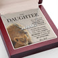 Necklace Gift, Daughter Gifts From Dad, Father Daughter Necklace, To My Daughter Lion Dad And Daughter Necklace Custom Name Message Card and Gift Box Styles on Birthday, Christmas, Valentine CUSTOM NAME