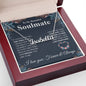 Beautiful Soulmate Necklace My Last Everything, Promise Necklace For Her, Fiance Gift For Her, Wedding Gifts For Future Wife With Message Card Box LED, Soulmate Necklace For Women, To My Wife Necklace CUSTOM NAME