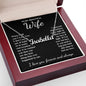 To My Beautiful Wife Necklace Gift for Her, Soulmate for Wife Birthday Gifts from Husband, Valentine for Women, Soulmate Gifts, Message Card and Necklace Gifts Box Gift Box Styles on Birthday, Wedding, Anniversary, Valentine CUSTOM NAME
