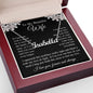 Wife Necklace Gift for Her, Soulmate Jewelry, Necklace for Future Soulmate, Wedding Valentine Jewelry for Wife Necklace Gifts from Husband - Soulmate Gift Necklace with Message Card and Gift Box CUSTOM NAME